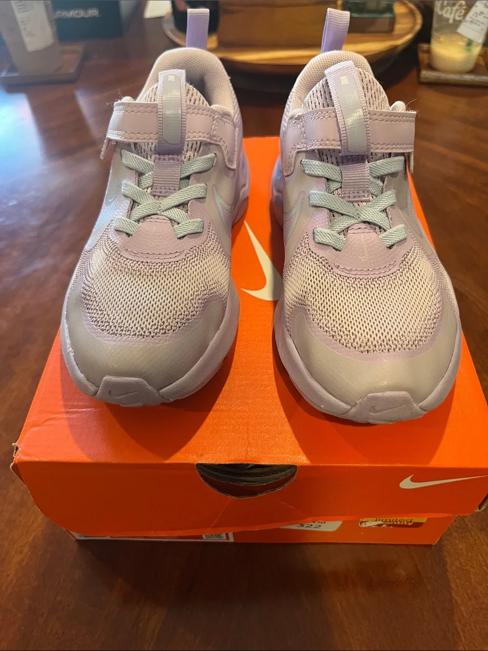 Nike Kids Lavender Velcro Athletic Sneakers